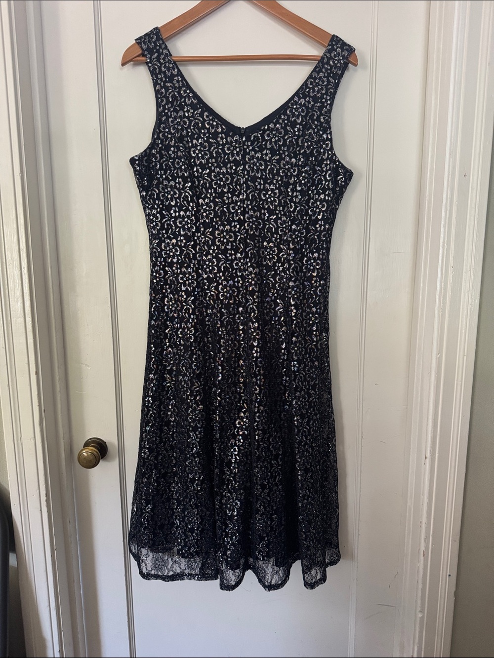Black Lace A-Line Dress - Classic Sleeveless